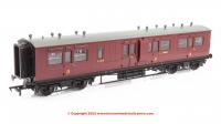 39-883 Bachmann LNWR 50ft Arc Roof Brake Third Corridor Coach number 6080 - LMS Crimson Lake